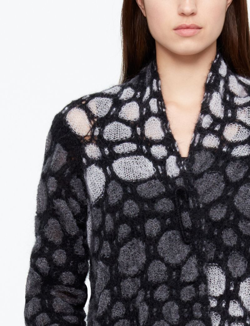 Sarah Pacini CARDIGAN MOHAIR - JACQUARD