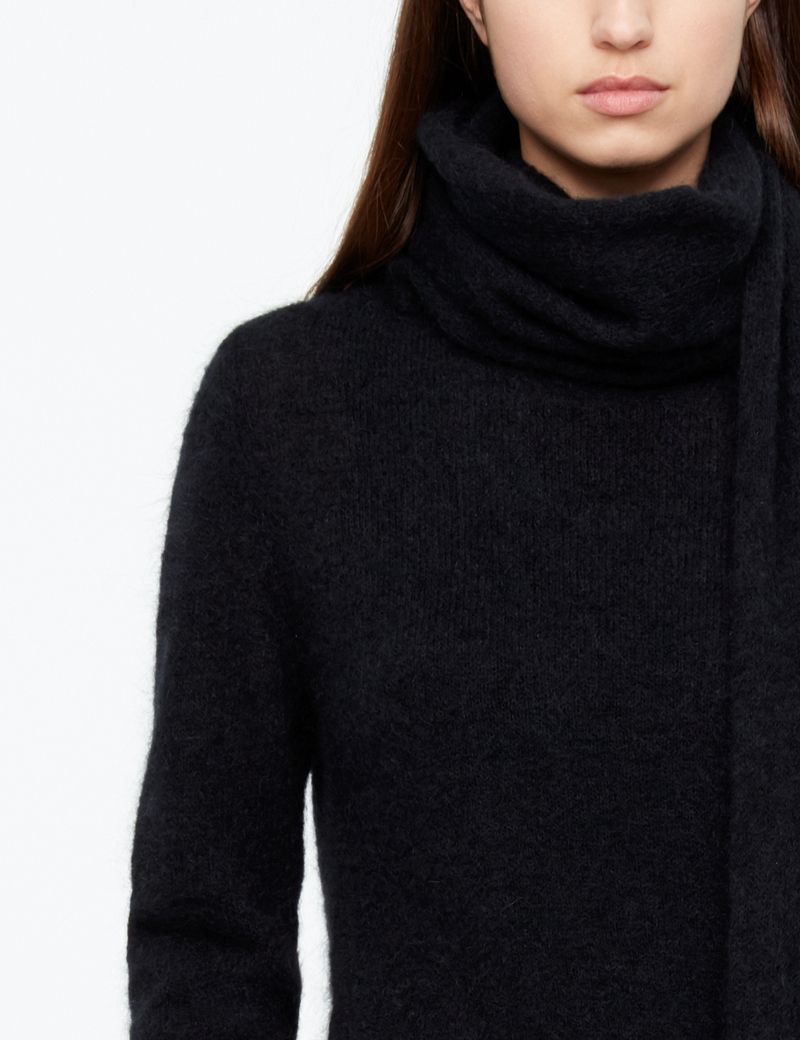 Sarah Pacini MOHAIR-MERINO SWEATER - SCARF