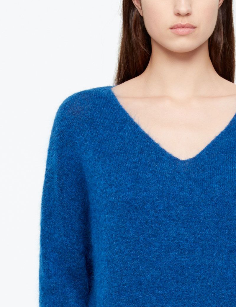 Sarah Pacini MOHAIR-MERINO SWEATER - V-NECK