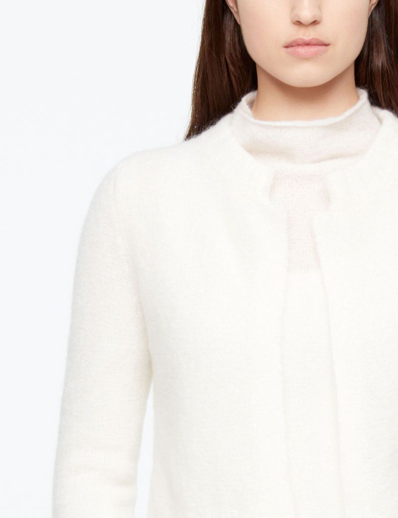 Sarah Pacini MOHAIR-MERINO CARDIGAN - SHORT