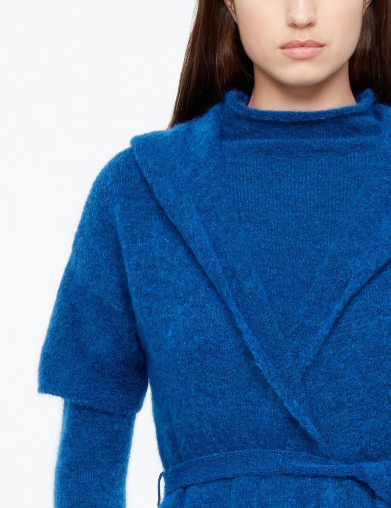 Sarah Pacini MOHAIR-MERINO-CARDIGAN - GÜRTEL