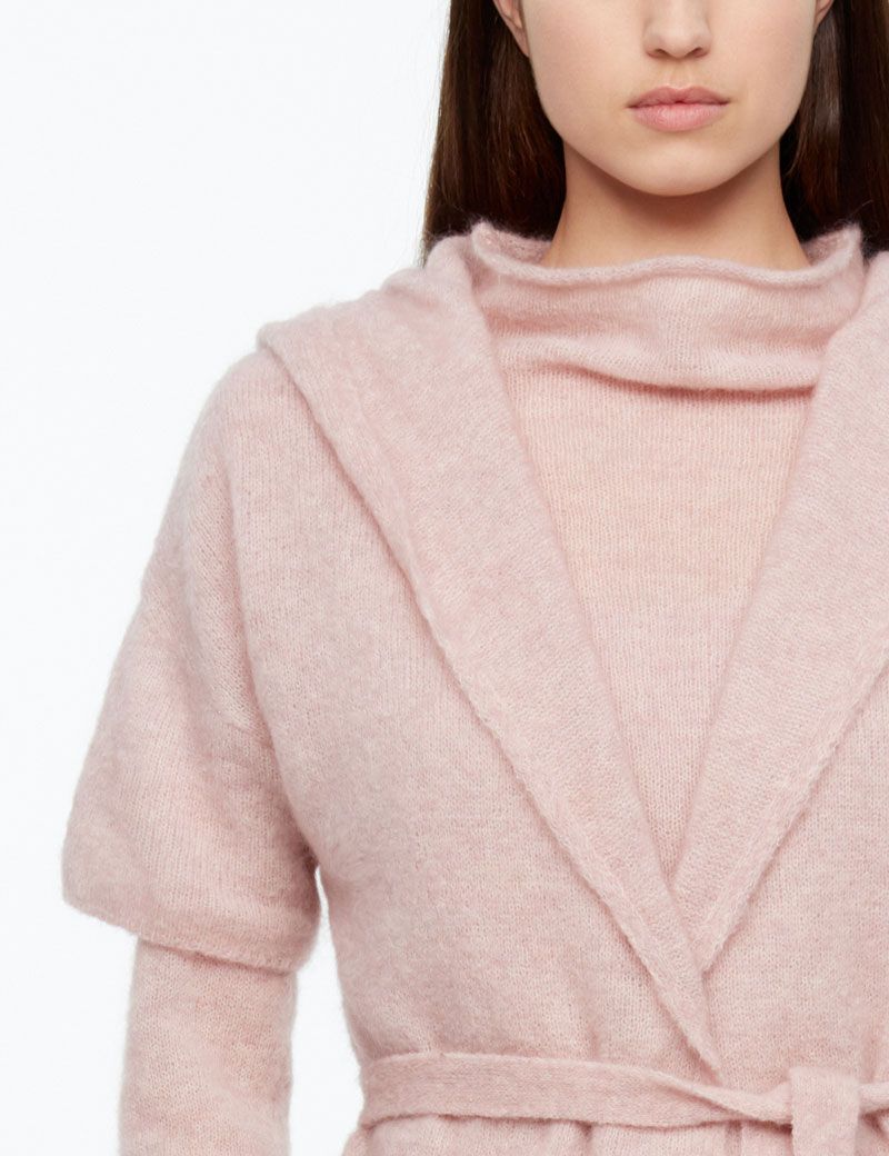 Sarah Pacini MOHAIR-MERINO-CARDIGAN - GÜRTEL