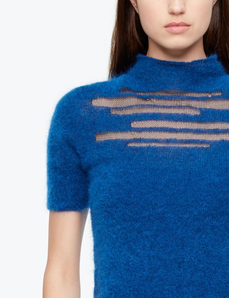 Sarah Pacini PULLOVER - NETZSTREIFEN