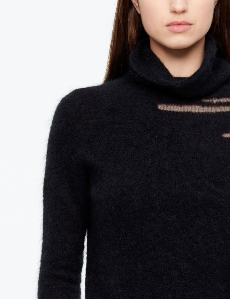 Sarah Pacini PULL MANCHES ¾ - DÉTAIL MESH