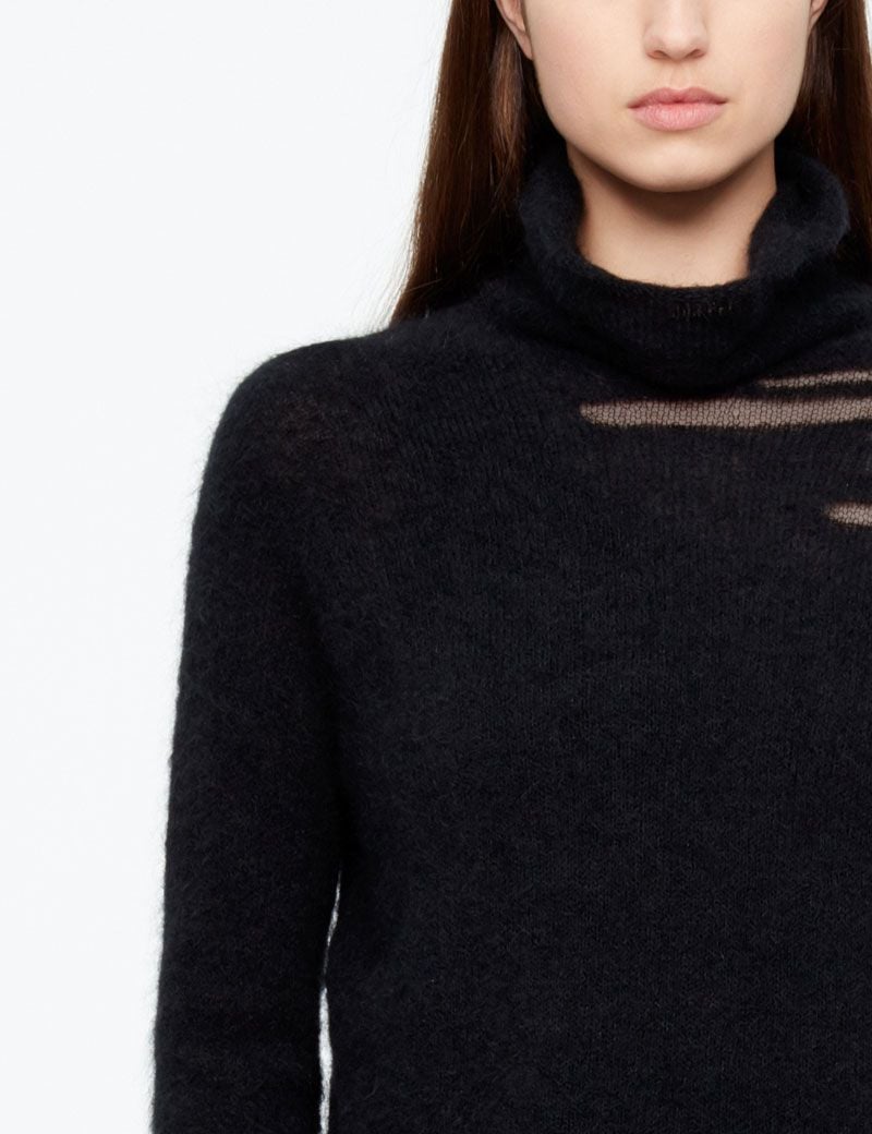 Sarah Pacini PULL MANCHES LONGUES - DÉTAIL MESH