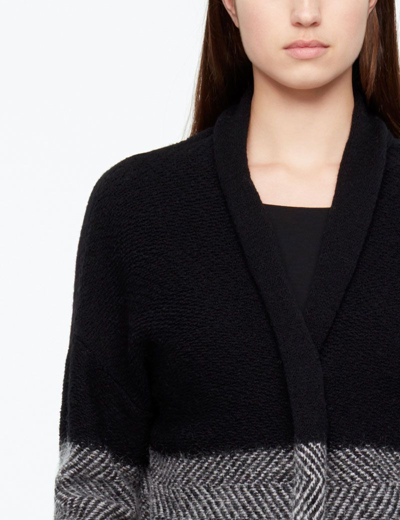 Sarah Pacini LANGE CARDIGAN - VISGRAAT