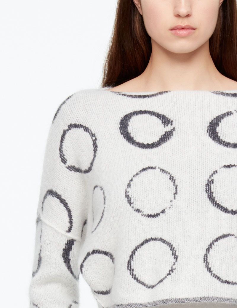Sarah Pacini KURZER PULLOVER - KREIS-MOTIV