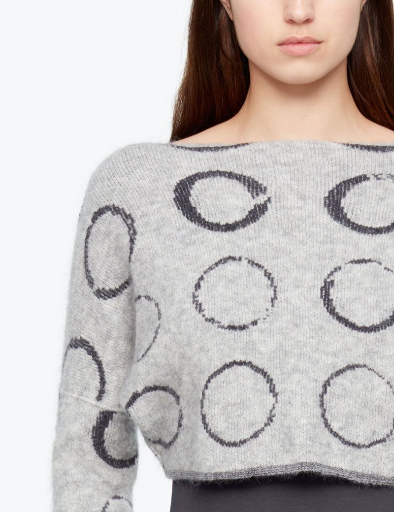 Sarah Pacini KURZER PULLOVER - KREIS-MOTIV