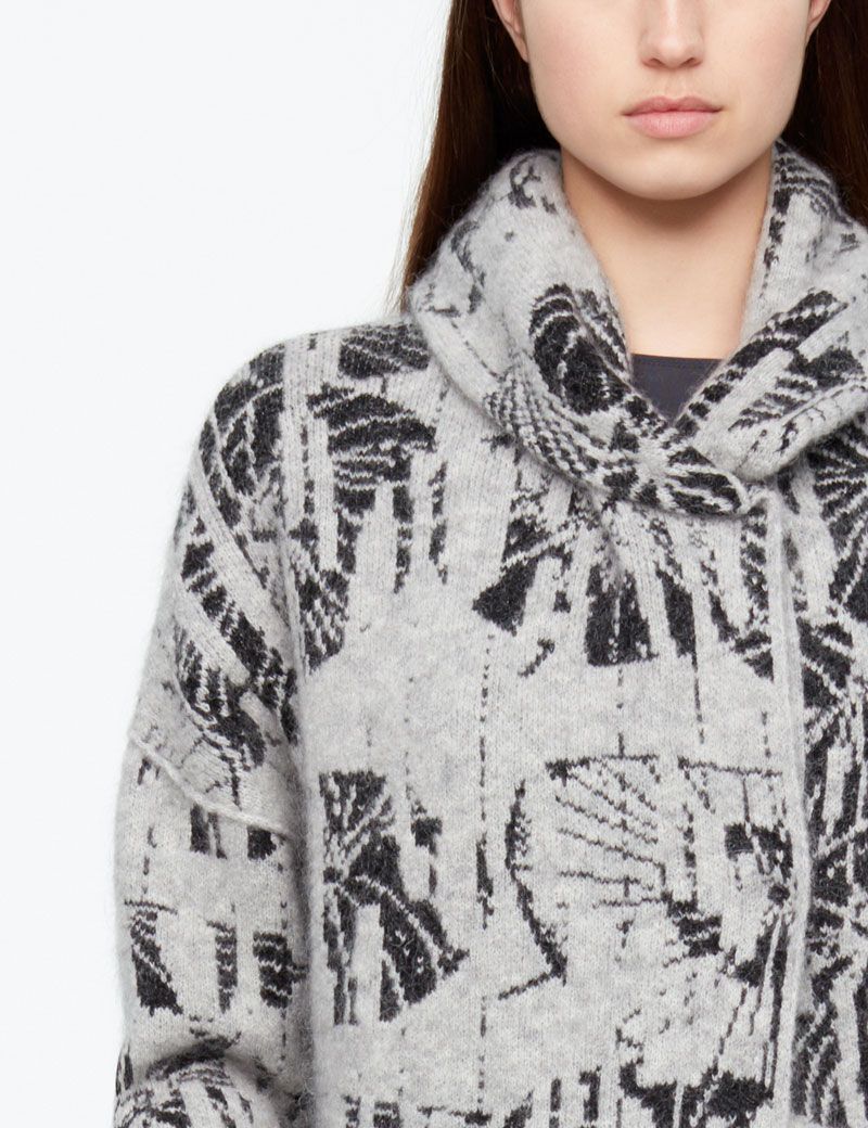 Sarah Pacini LONG CARDIGAN - OMBRELLES