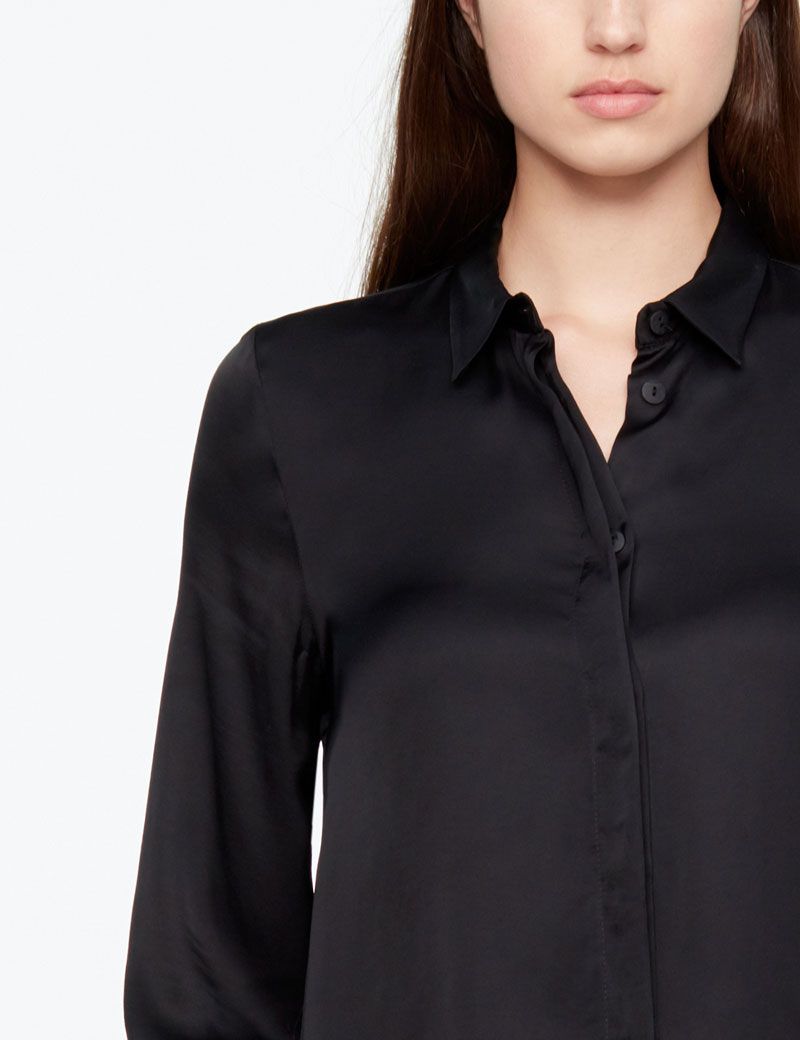 Sarah Pacini LONG SHIRT - SATIN EFFEKT