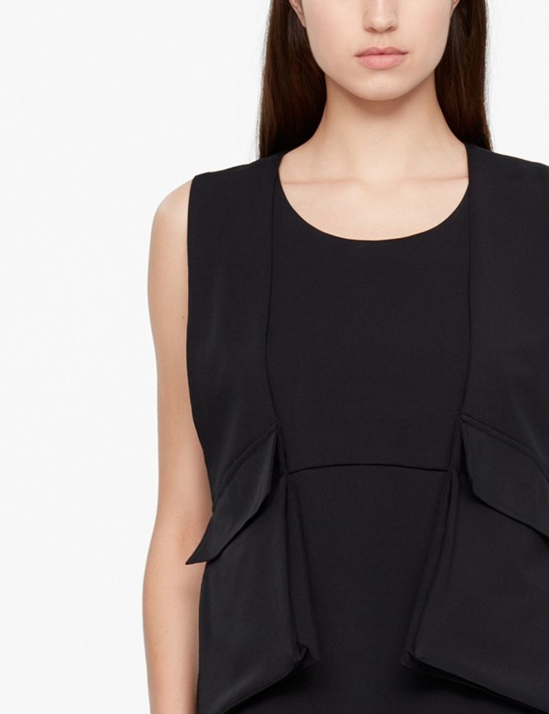Sarah Pacini ROBE EN GABARDINE - POCHES DÉTACHABLES