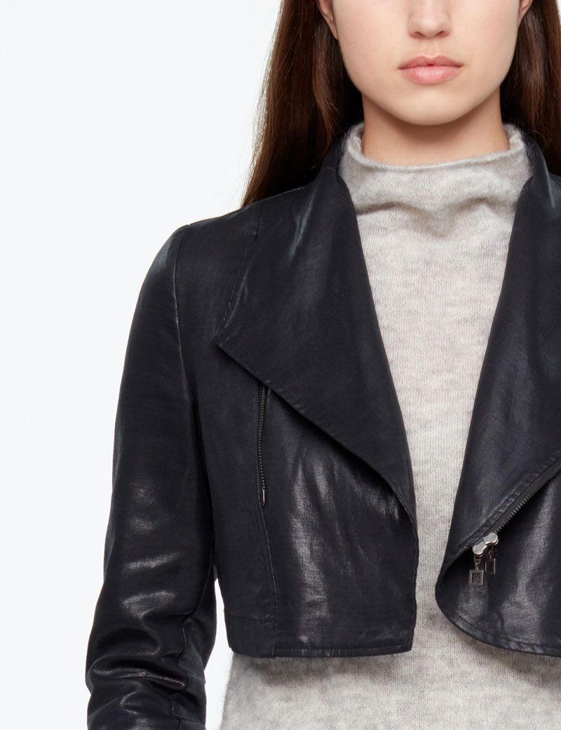 Sarah Pacini KURZE JACKE - LEDERSCHIMMER