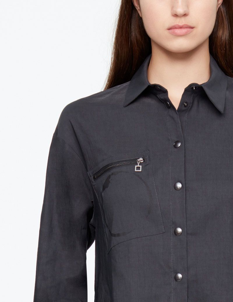 Sarah Pacini LONG SHIRT - STRETCH LINEN