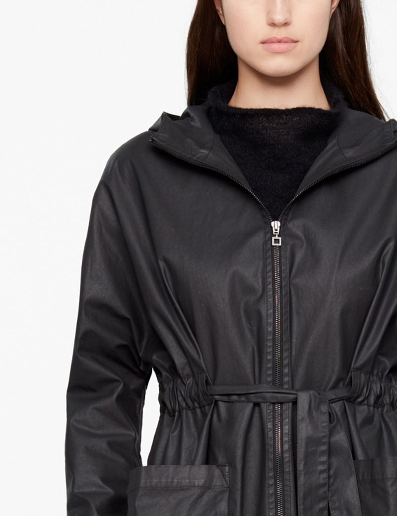 Sarah Pacini PARKA NOIRE - COTON RÉSINE