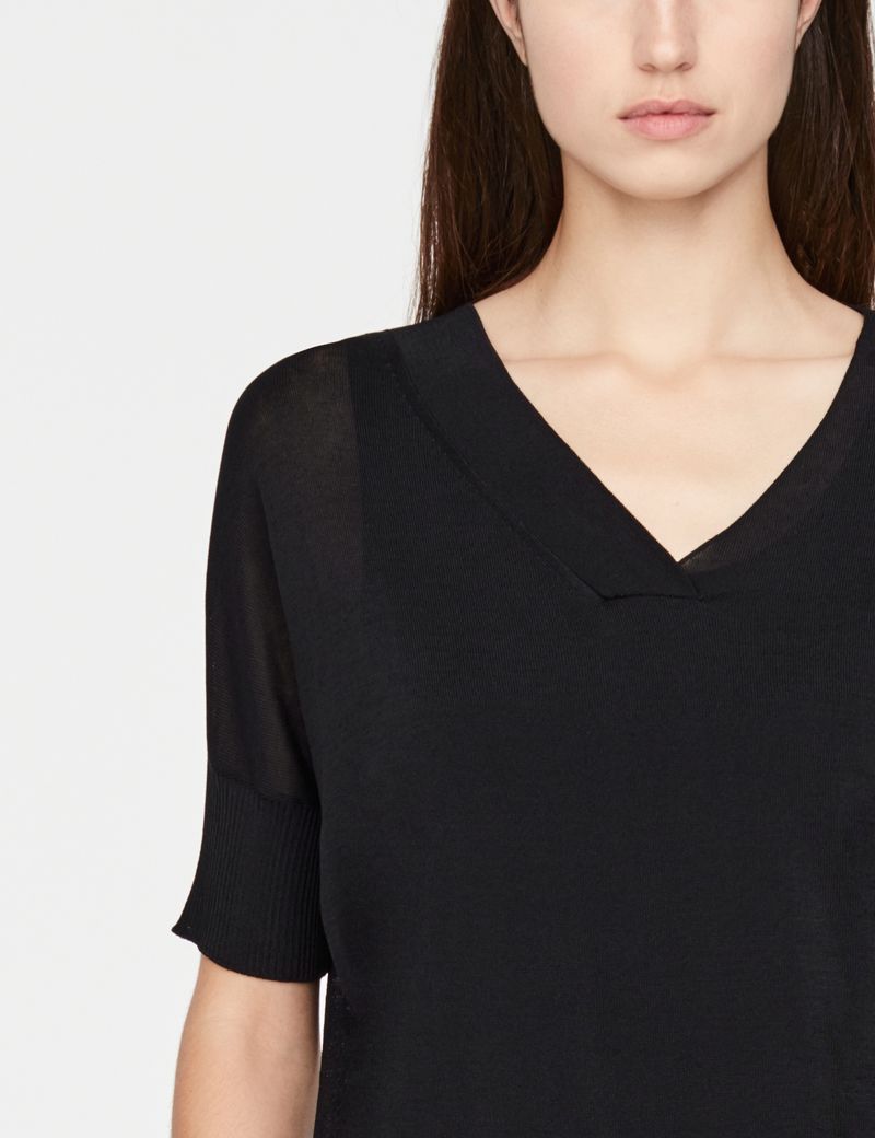 Sarah Pacini Mako cotton sweater - short sleeves