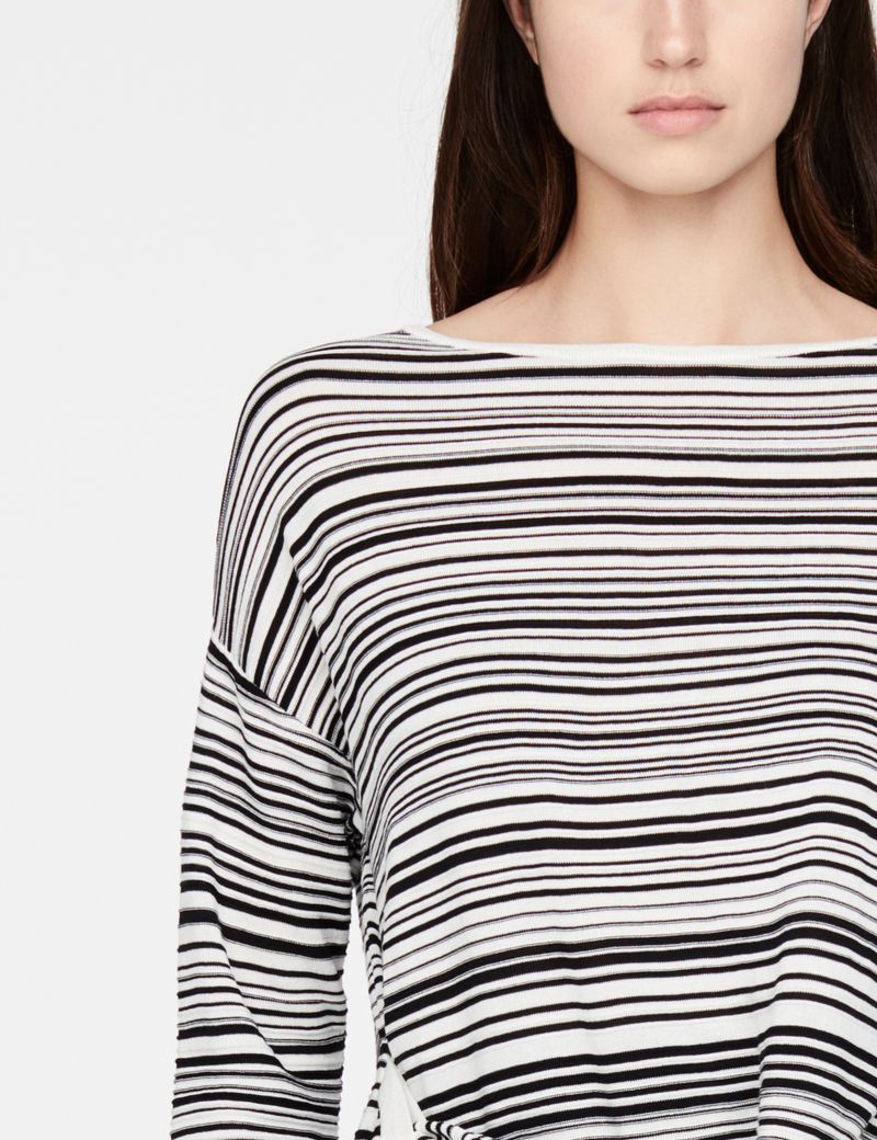 Sarah Pacini Pull asymétrique - rayures