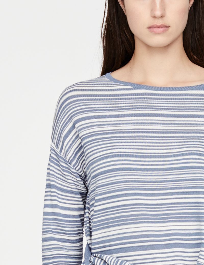 Sarah Pacini Asymmetrischer Pullover - Streifen