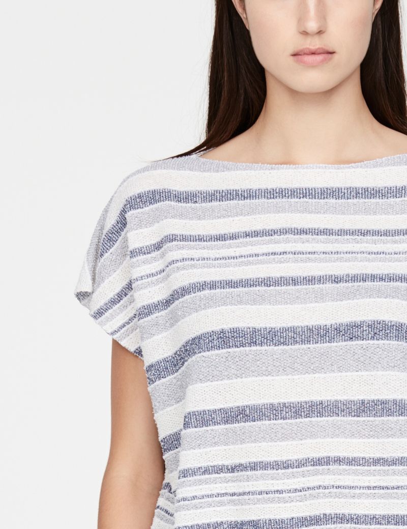 Sarah Pacini Pull à mancherons - rayures délavées
