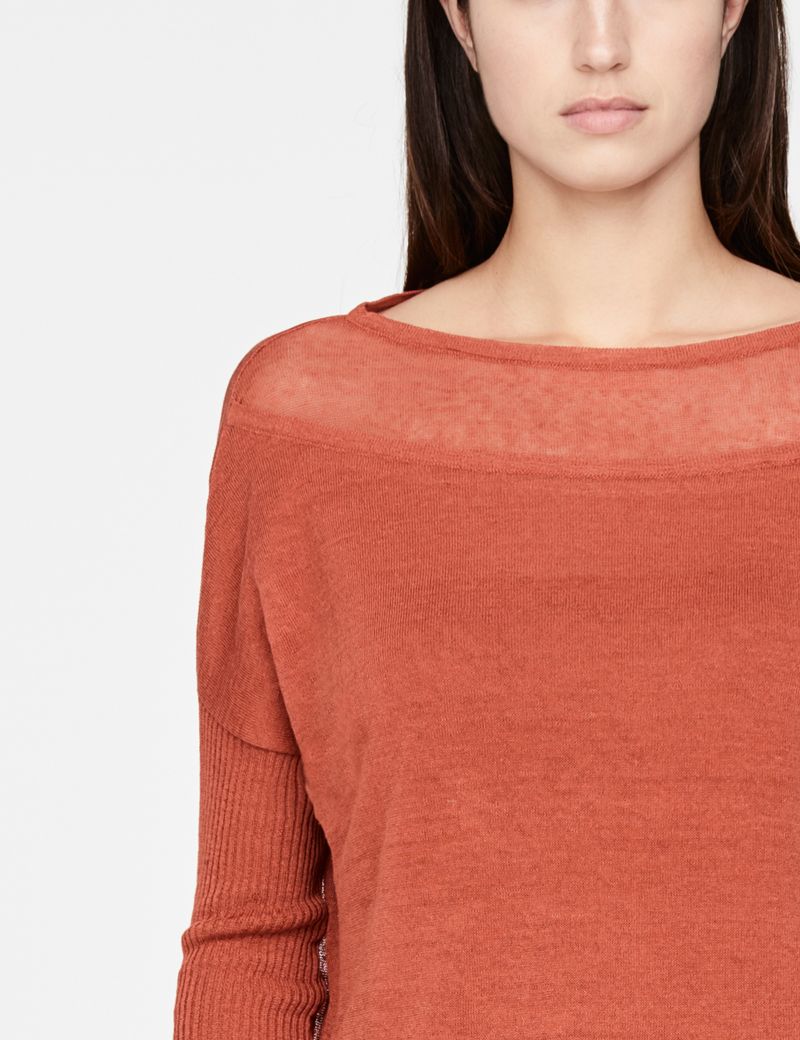 Sarah Pacini Pull en lin - double col
