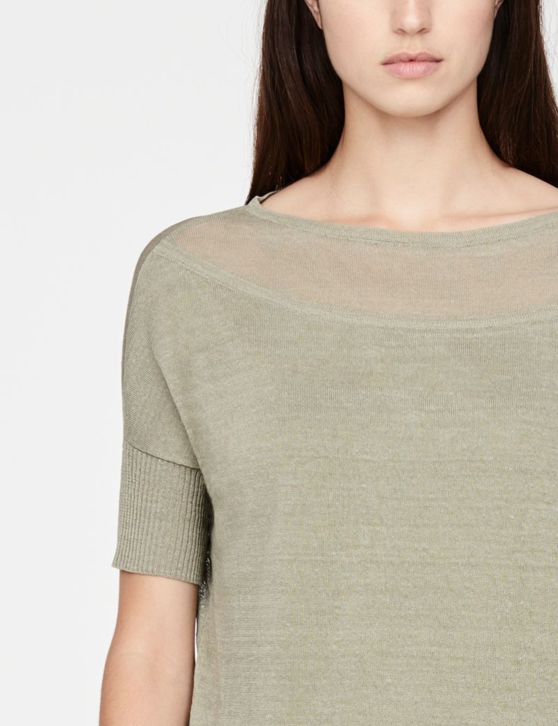 Sarah Pacini Pull en lin - manches courtes