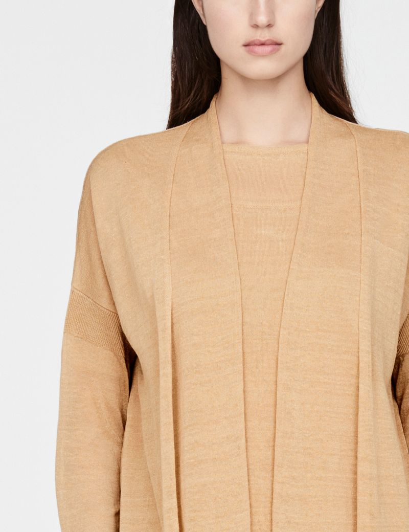 Sarah Pacini linnen cardigan - gelaagd