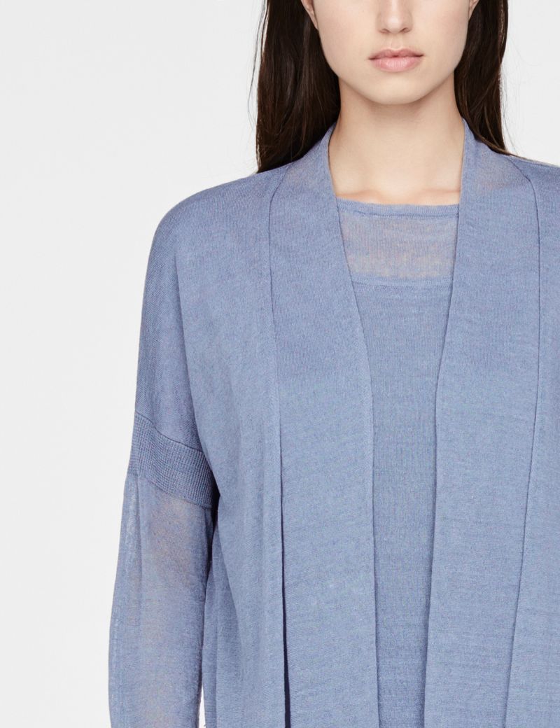 Sarah Pacini Leinen-Strickjacke - Mehrschichtig