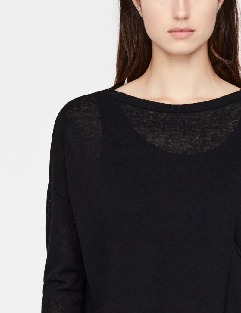 Sarah Pacini Linen-cotton sweater - cropped