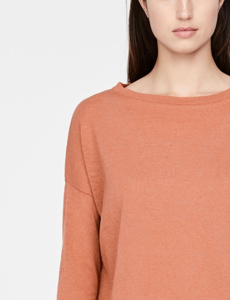 Sarah Pacini Linen-cotton sweater - cropped