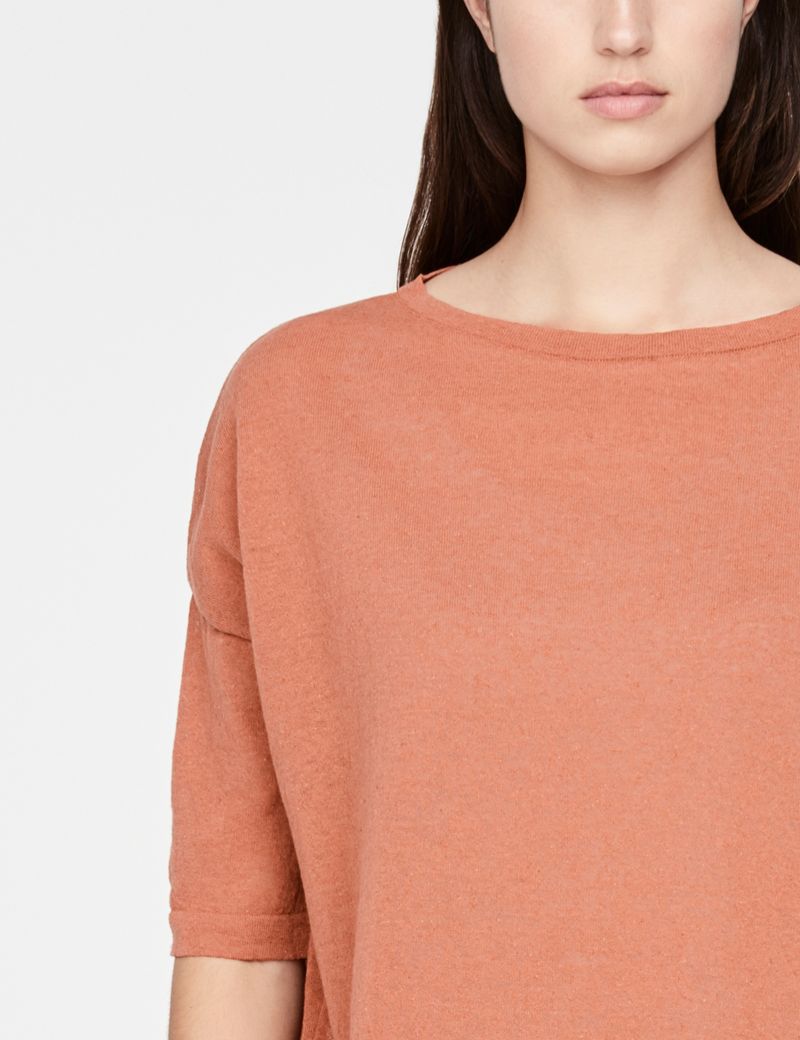 Sarah Pacini Linen-cotton sweater