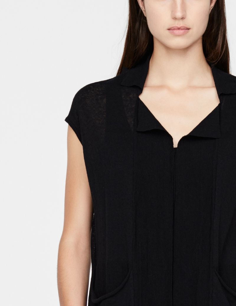 Sarah Pacini Linen-cotton cardigan