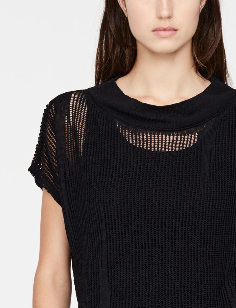 Sarah Pacini Pull en lin - mailles perforées