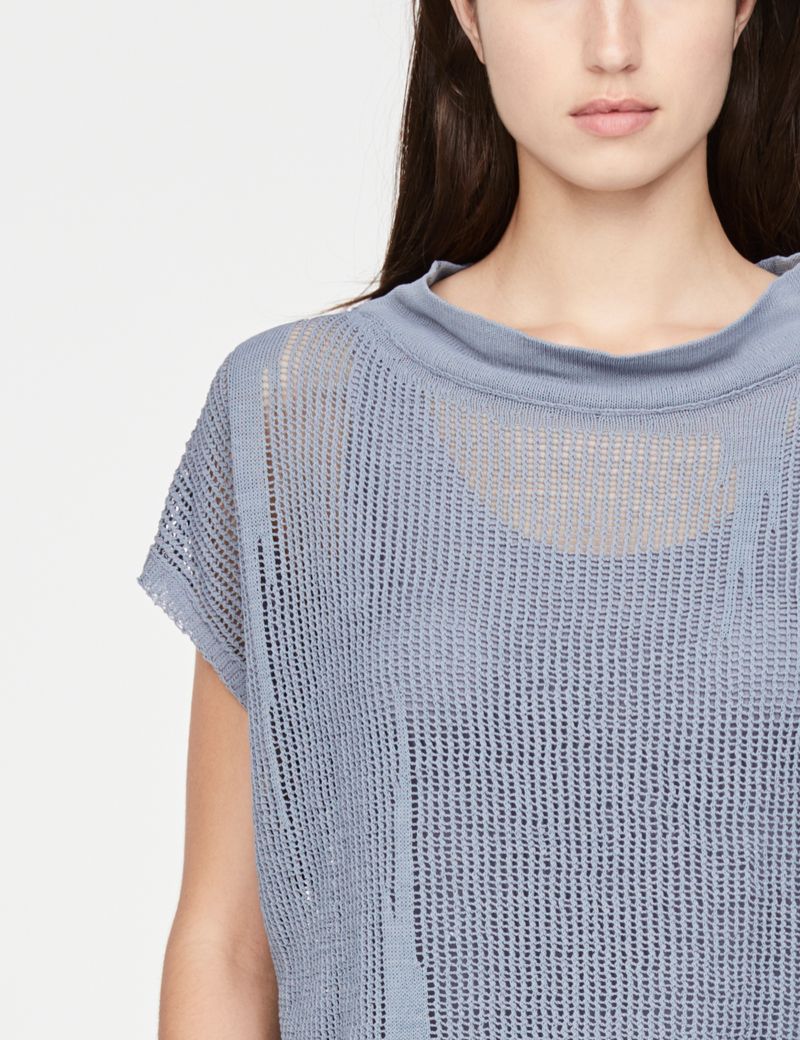 Sarah Pacini Pull en lin - mailles perforées