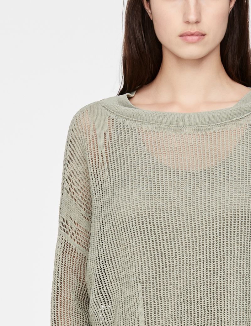 Sarah Pacini Pull en lin perforé - manches longues