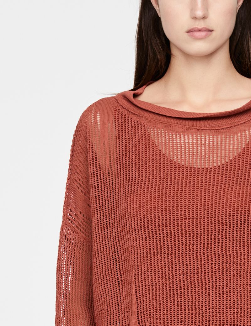 Sarah Pacini Pull en lin perforé - manches longues