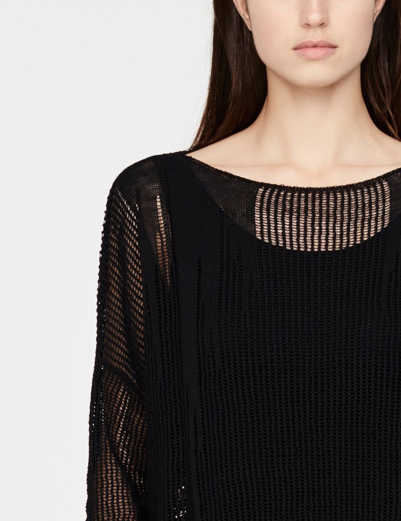 Sarah Pacini Pull en lin perforé - col bateau