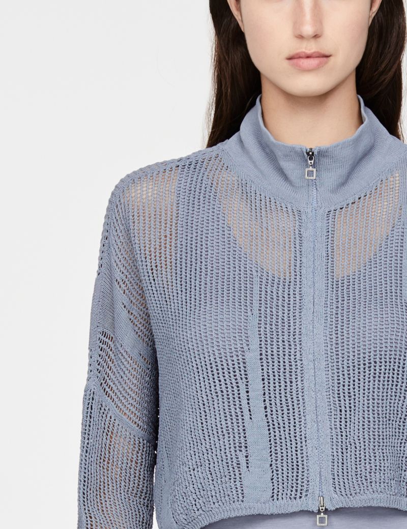 Sarah Pacini Linen cardigan - perforated