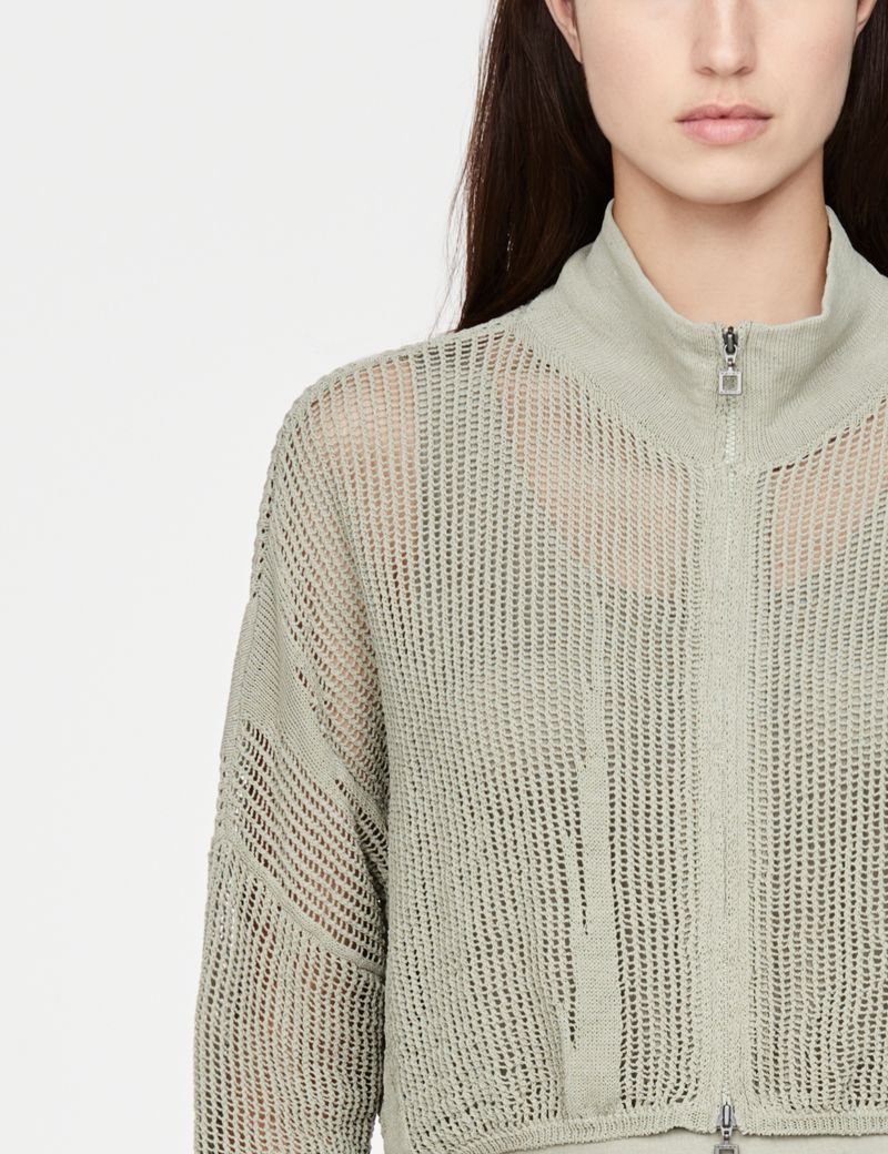 Sarah Pacini Linen cardigan - perforated