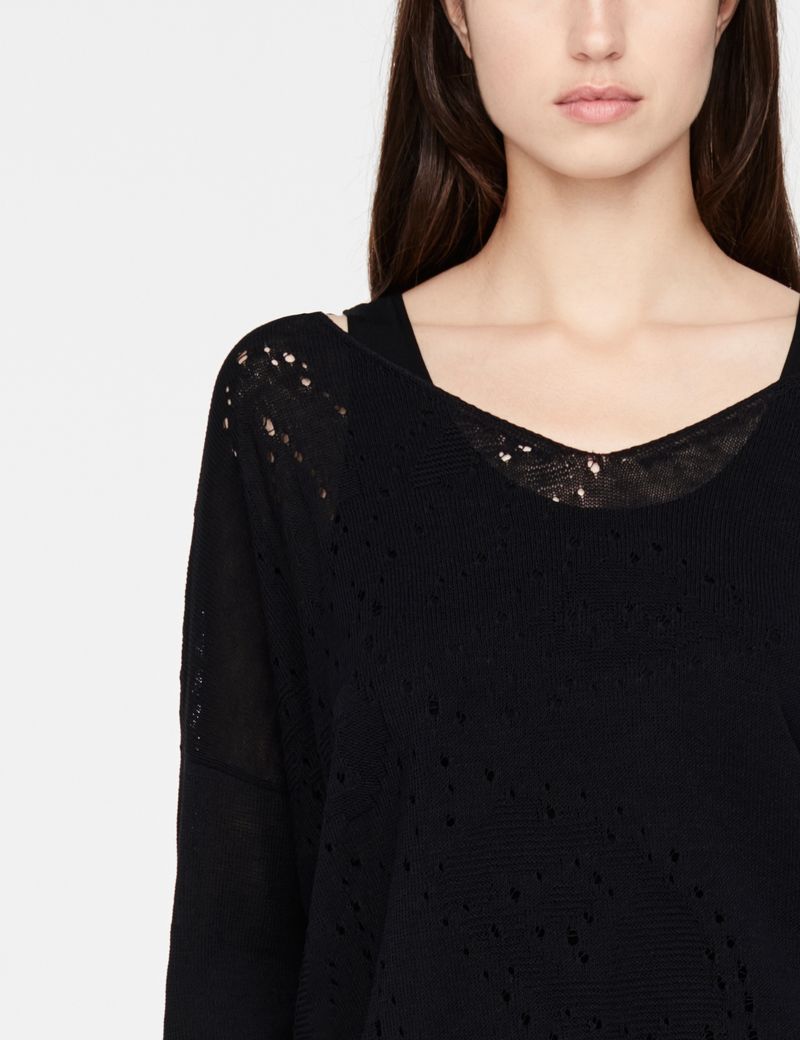 Sarah Pacini Pull en lin - col en v