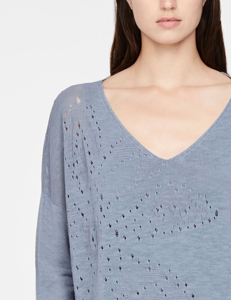 Sarah Pacini Pull en lin - col en v