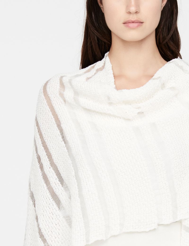 Sarah Pacini Leinenponcho - Sternstich