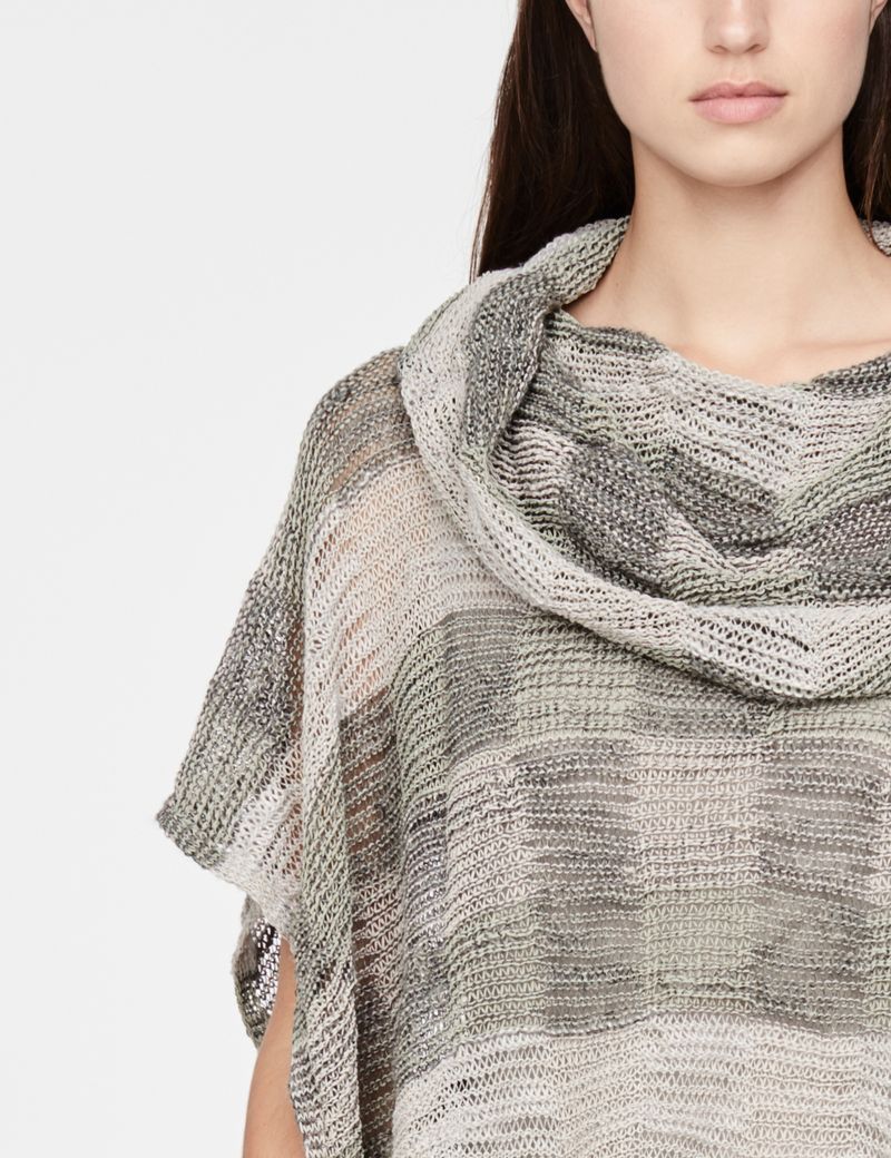 Sarah Pacini Leinenponcho - Mosaik