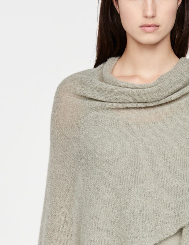 Sarah Pacini mohair-alpaca poncho