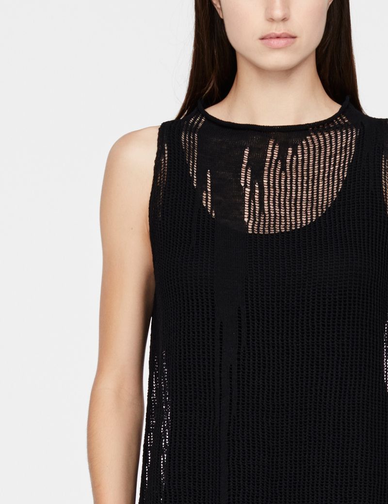 Sarah Pacini Robe en lin - motif perforé