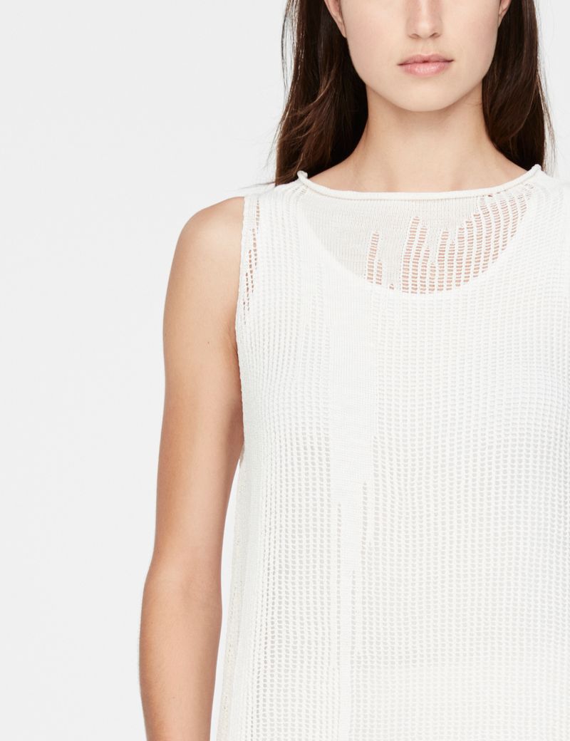 Sarah Pacini Robe en lin - motif perforé