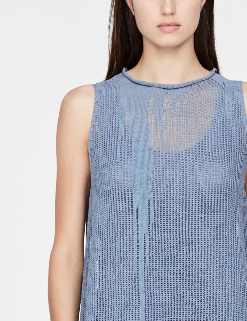 Sarah Pacini Leinenkleid - Perforiert