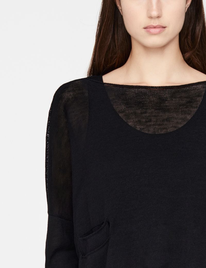 Sarah Pacini Cropped linen sweater - mandana