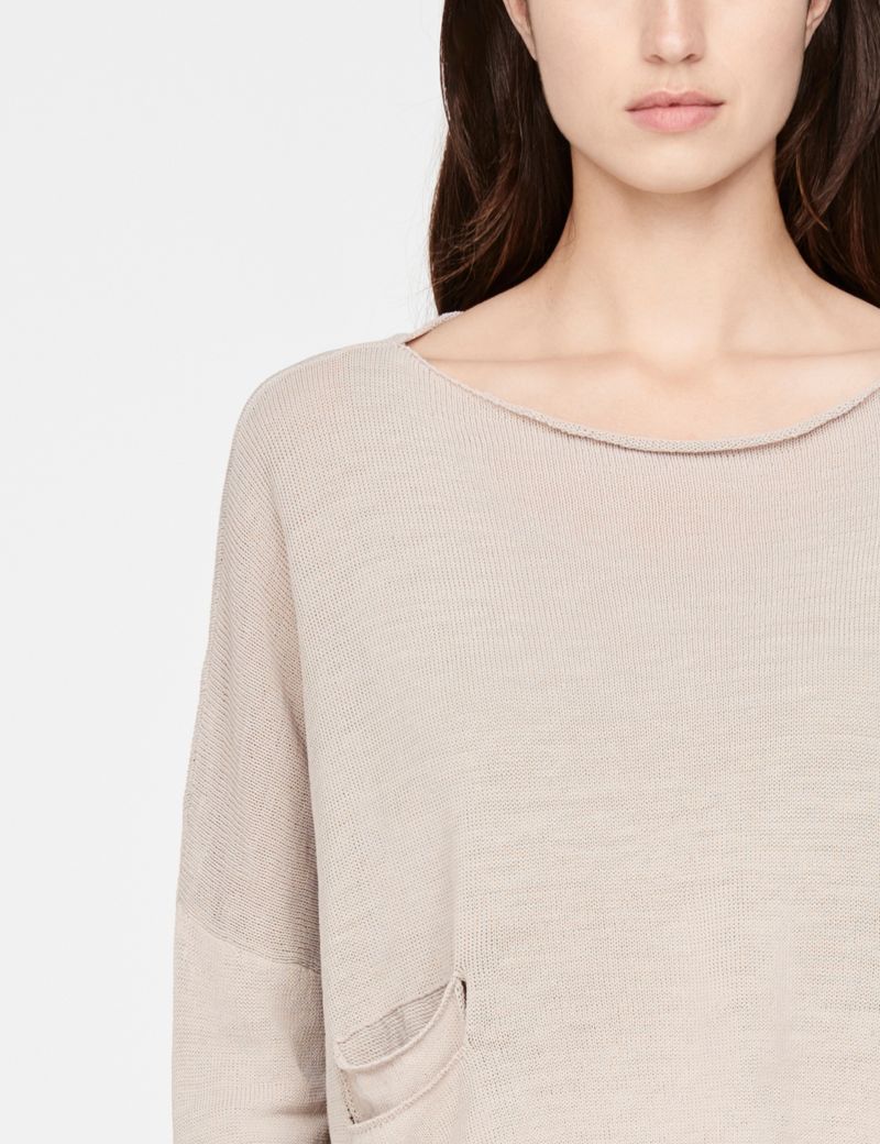 Sarah Pacini Cropped linen sweater - mandana