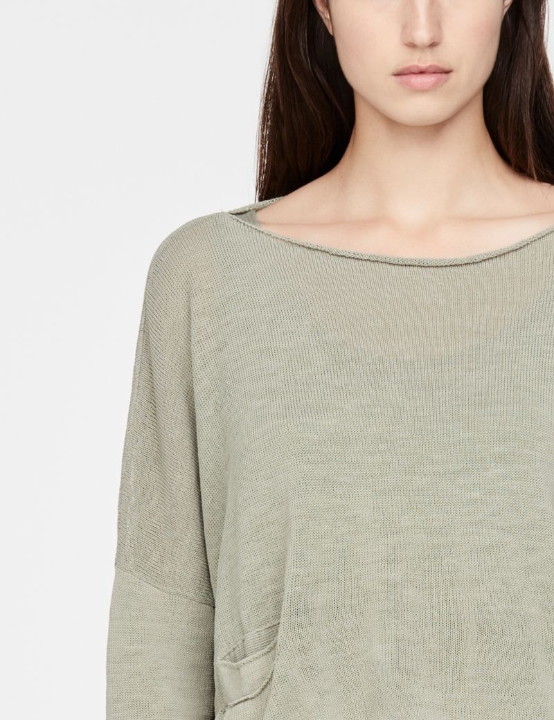 Sarah Pacini Cropped linen sweater - mandana