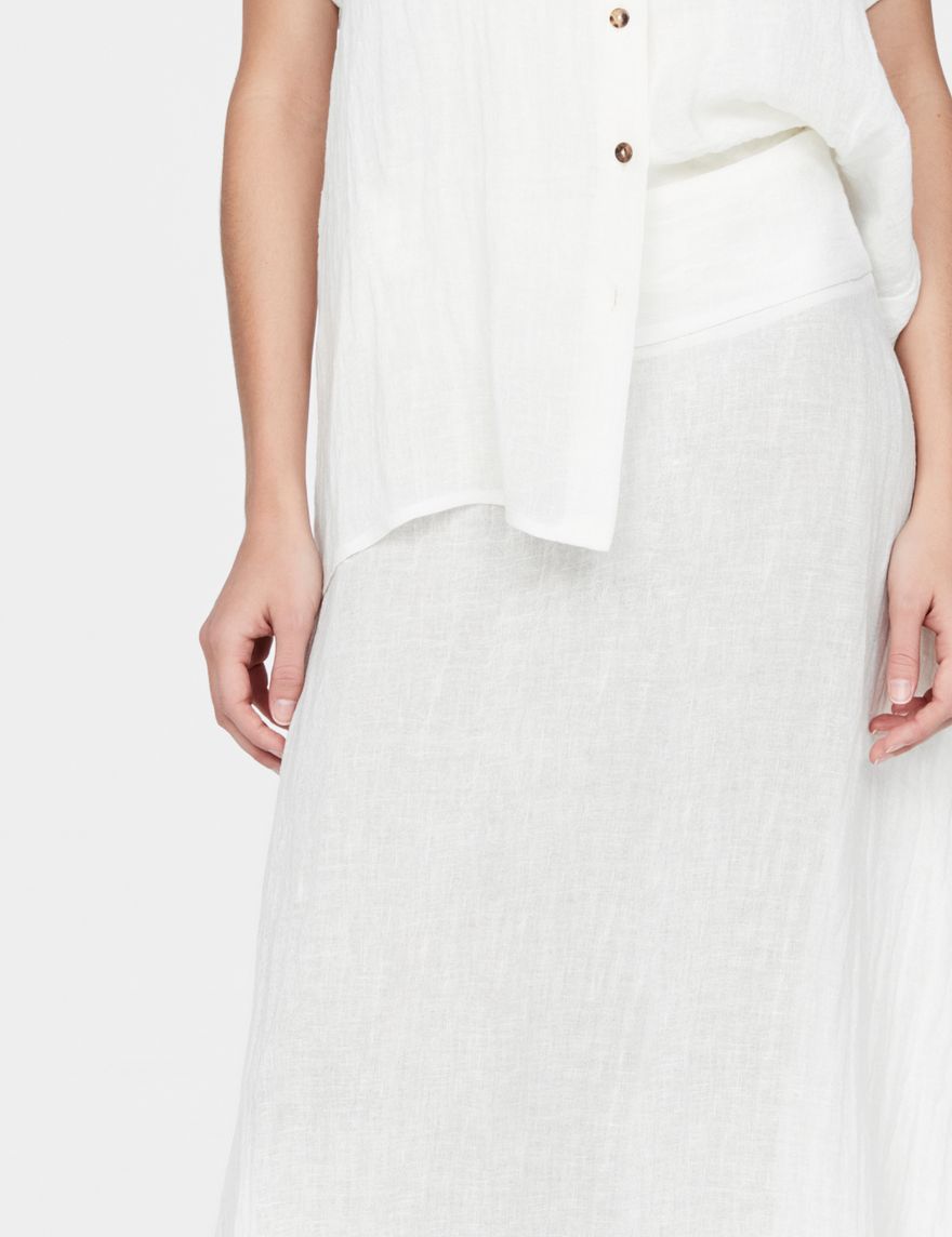 Sarah Pacini Linen skirt - rustic weave