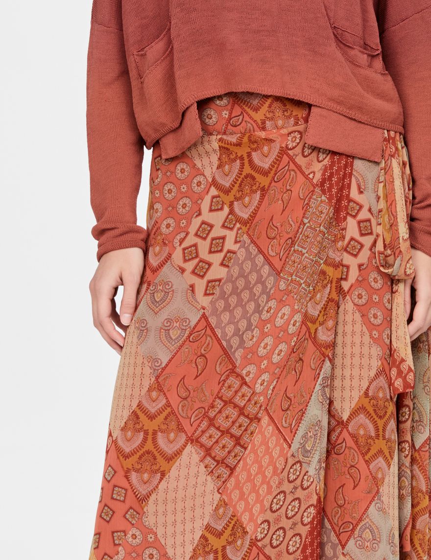 Sarah Pacini Jupe portefeuille - patchwork